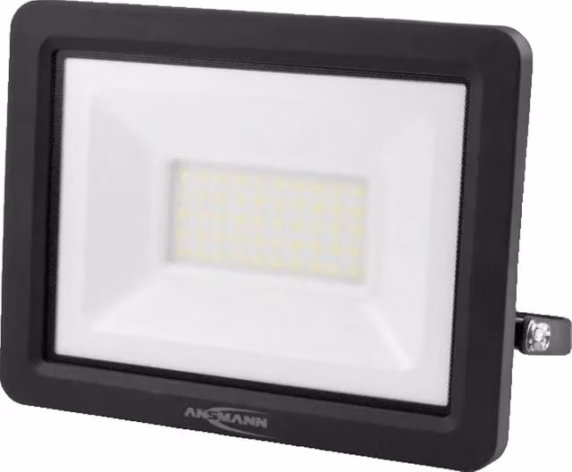 Aplique de pared LED Ansmann WFL30W de 30W en color blanco, con 3300 lm y acabado en aluminio para exterior e interior