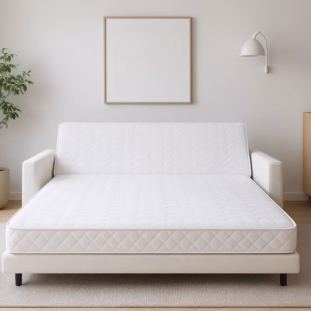 Colchón Firme Provence Literie de Látex con 5 Zonas de Confort y Almohada Visco, Blanco, An/P: 120 x 190 cm, Al: 10 cm