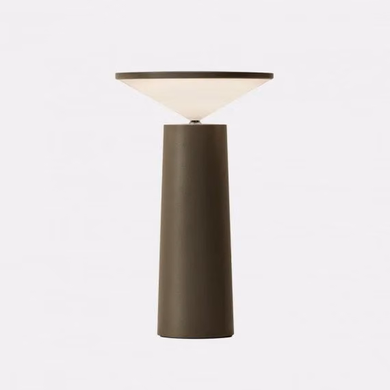 Lámpara de mesa LEDs C4 Cocktail en color gris con luz blanca cálida de 3W y 237lm