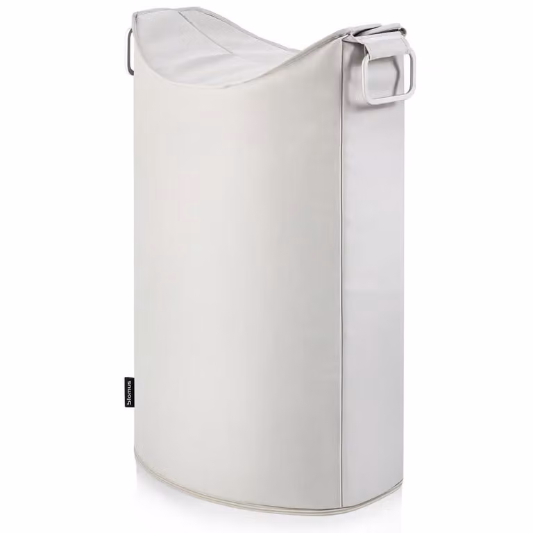 Cesta de ropa Frisco Blomus color sand con asas, capacidad de 65 litros, An/P/Al: 45 x 28 x 70 cm