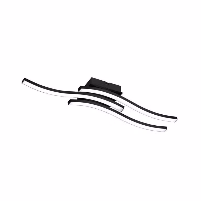 Lámpara de techo LED Route de Reality Leuchten en color negro mate con luz blanca cálida