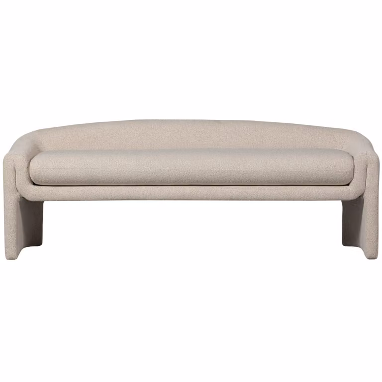 Banco de tela Woood beige An/P/Al: 160 x 55 x 58 cm