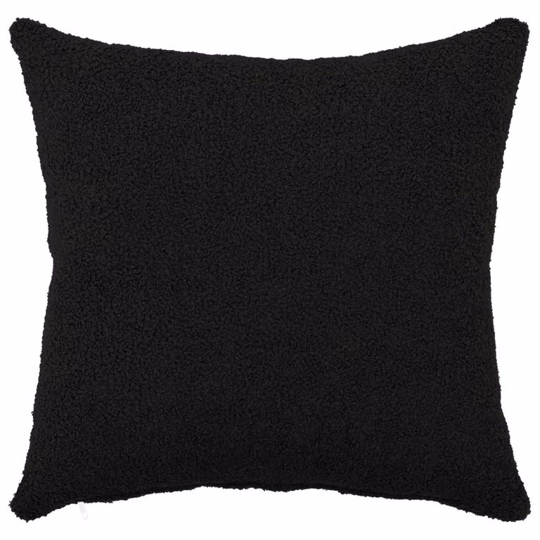 Set de 6 fundas de almohada vidaXL HEERLEN en color negro, tejido bouclé, 45 x 45 cm