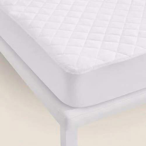 Protector de colchón acolchado Pikolin Home Aloe Vera impermeable y transpirable, color blanco, An/P: 140 x 190 cm