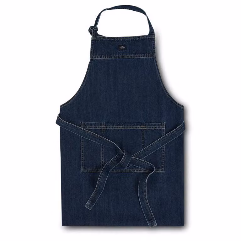 Delantal de algodón Icons Living de Lexington en color azul denim para adultos