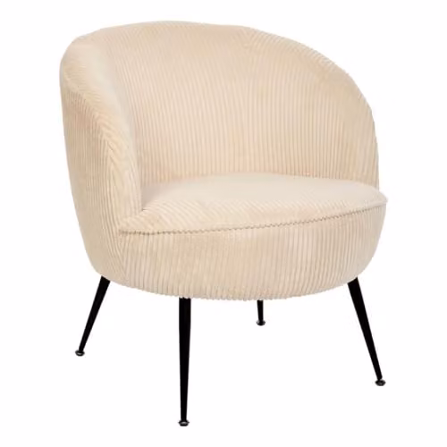 Sillón Tildae de Atmosphera en tejido acanalado color beige An: 69 cm, P: 63 cm, Al: 71 cm
