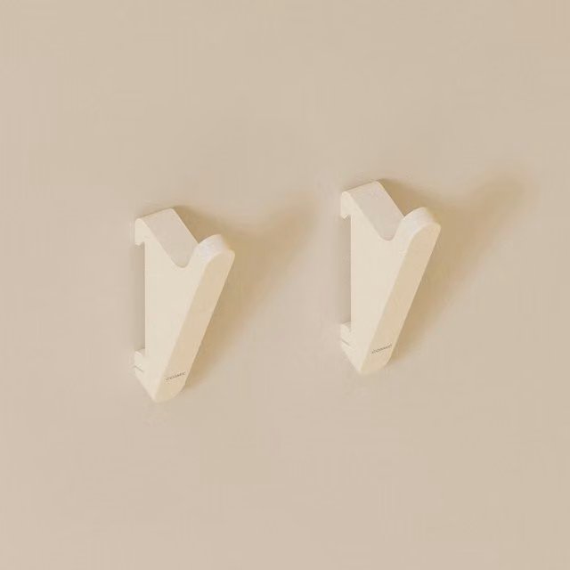 Colgador de pared Alife Cosmic en blanco y beige con adhesivo propio