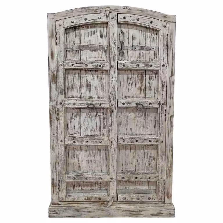 Armario de madera recuperada Wanderlust deco de estilo rústico en color gris An/P/Al: 107 x 42 x 191 cm