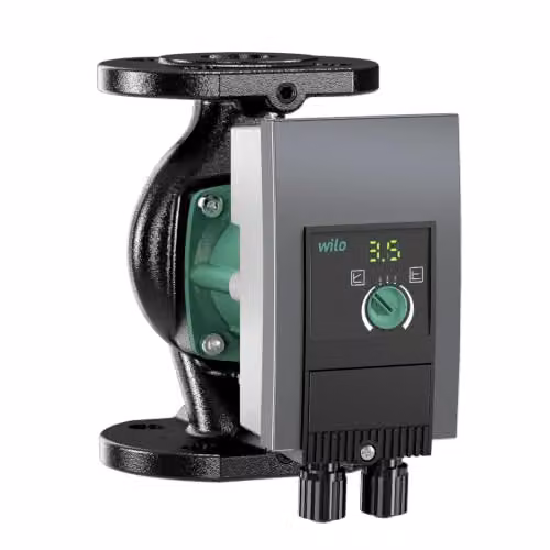 Bomba de circulación Wilo Yonos MAXO 100/0,5-12 PN10 con brida DN100, 1550 W, en color negro y acero inoxidable