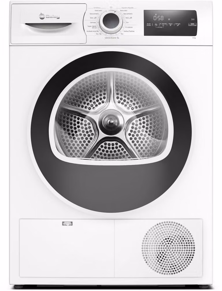 Secadora con bomba de calor Balay 3SB582BE de 8 kg, color blanco, clase D