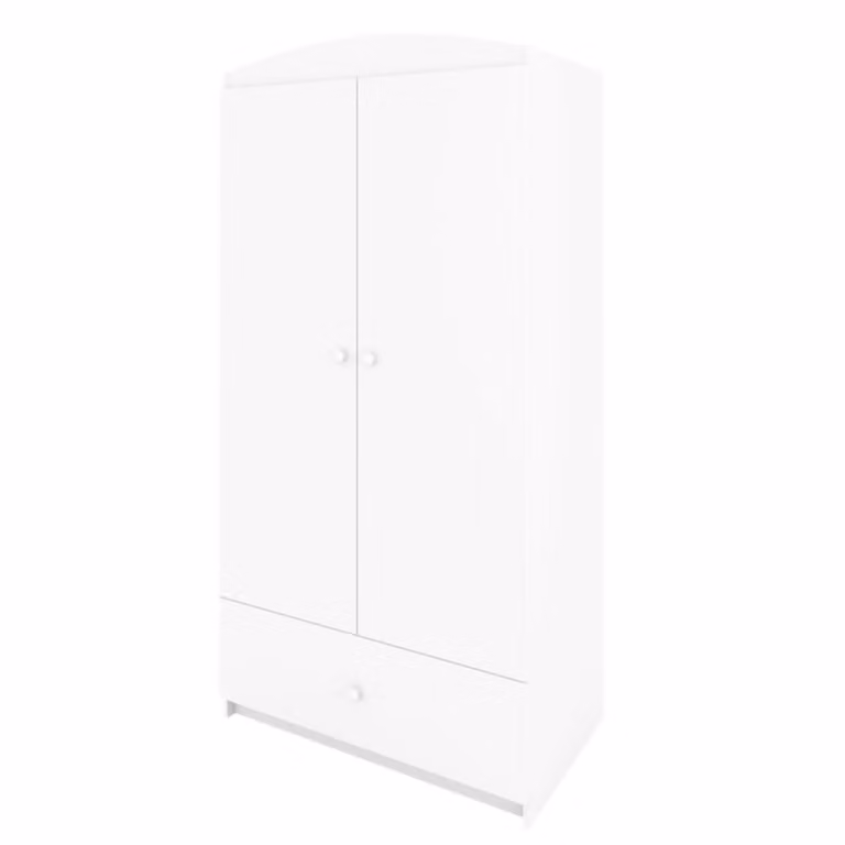 Armario infantil Cocot Kids con 2 puertas y 1 cajón, acabado lacado con cierre suave, An/P/Al: 90 x 52 x 181,2 cm