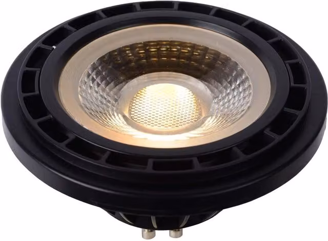 Lámpara LED Lucide es111 en color negro con tecnología dim to warm y casquillo GU10 (MR16) de 12W, Diámetro: 11 cm