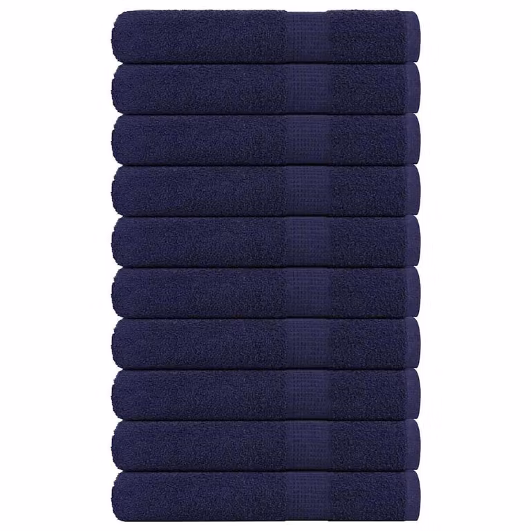 Pack de 10 toallas de sauna FROGN de vidaXL en azul, 80 x 200 cm, 360 g/m²