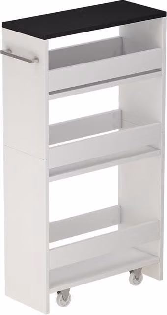 Mueble con ruedas Rivo de Vicco en color blanco y antracita, An/P/Al: 20 x 9,2 x 84,4 cm