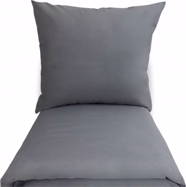 Juego de ropa de cama Doratex de 3 piezas en algodón 100% liso, incluye funda nórdica y fundas de almohada, An/P/Al: 160 x 200 cm