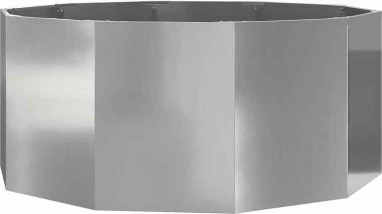 Jardinera Syfax de acero galvanizado color plateado An/P/Al: 120 x 120 x 50 cm