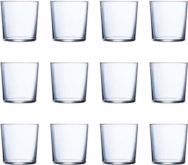 Set de 12 vasos altos Pinta de Arcoroc en vidrio transparente de 36 cl aptos para microondas