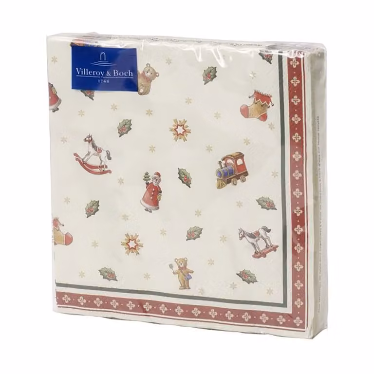 Pack de 20 servilletas de papel Villeroy & Boch Winter Specials Toys multicolor de 33 x 33 cm