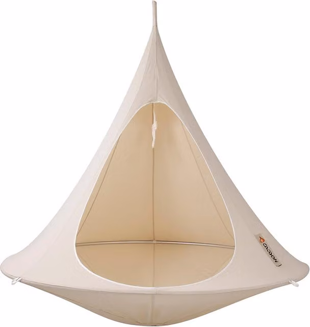 Cacoon doble para adultos en color blanco y natural