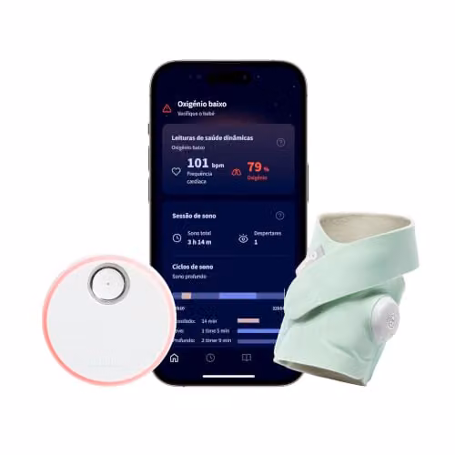 Vigilabebés inteligente Owlet Dream Sock verde menta con seguimiento de salud y control por aplicación