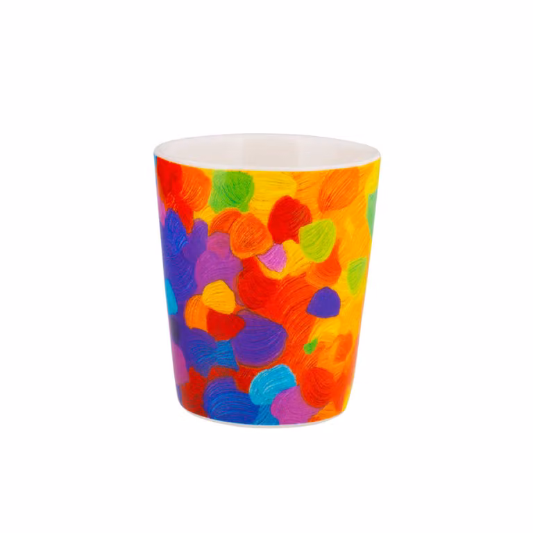 Taza de espresso Pylones de porcelana con diseño floral multicolor, An/P/Al: 5,5 x 6,3 x 6,3 cm