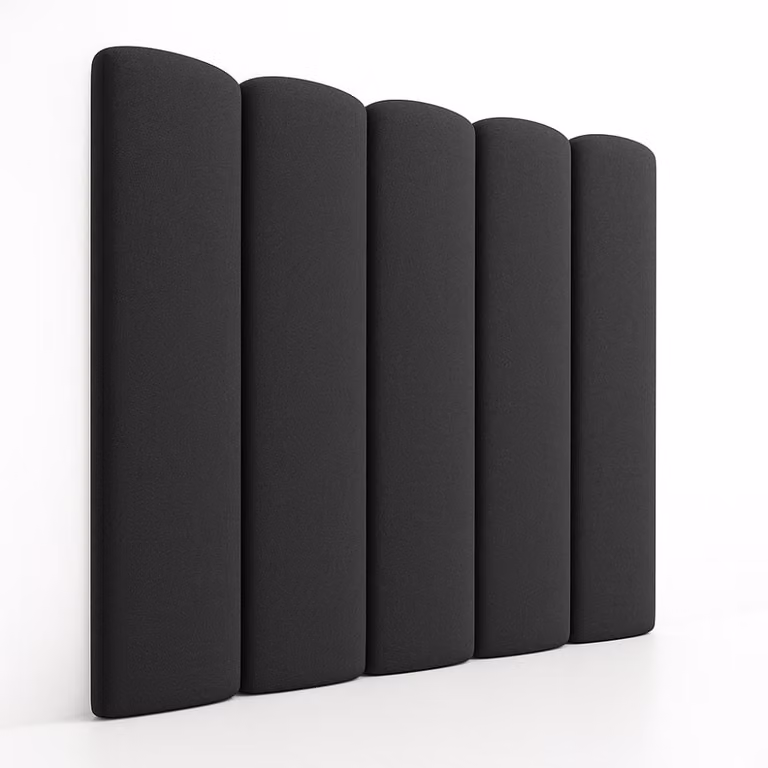 Cabecero acolchado Morfeo en gris antracita para cama de 120 x 190 cm