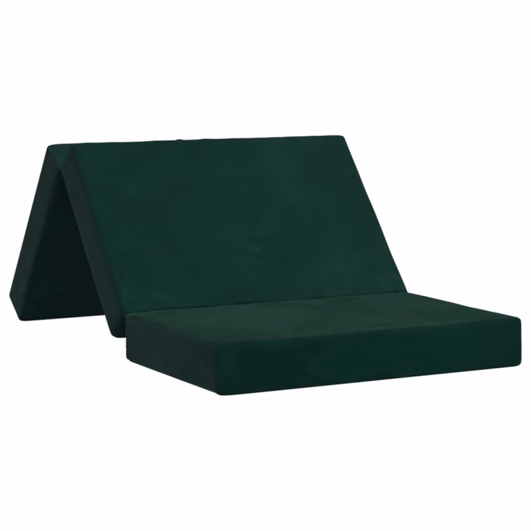 Sofá cama plegable de terciopelo vidaXL verde, An/P/Al: 80 x 67 x 45 cm