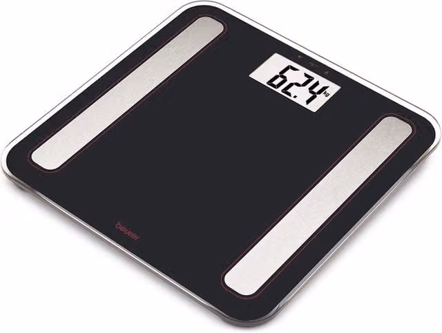 Báscula de baño digital diagnóstica Beurer BF-183 con IMC y pantalla LCD XL en color negro