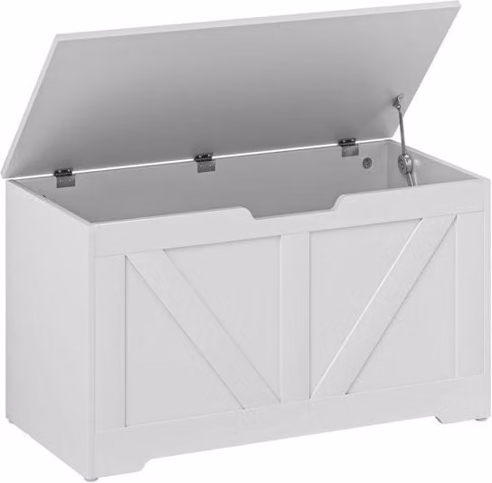 Baúl de almacenaje HOMCOM blanco para dormitorio o salón An/P/Al: 80 x 40 x 45 cm