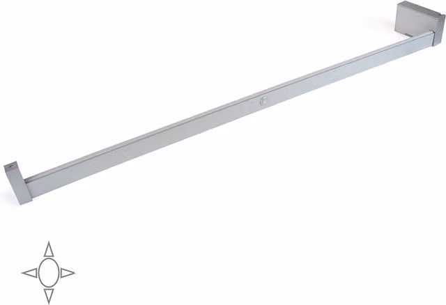 Barra para armario con luz LED Castor de Emuca, con sensor de movimiento y batería recargable, color gris metalizado, An: 115,8 cm