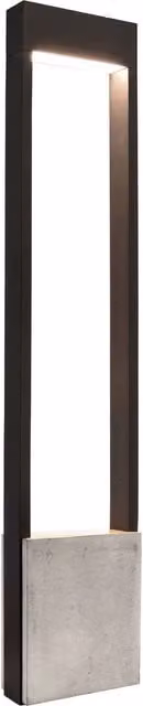 Lámpara de pie exterior Deko-Light Chertan 1000 LED 13W gris con poste de aluminio y hormigón para jardín, IP54, luz blanca cálida 3000K, Altura: 100 cm
