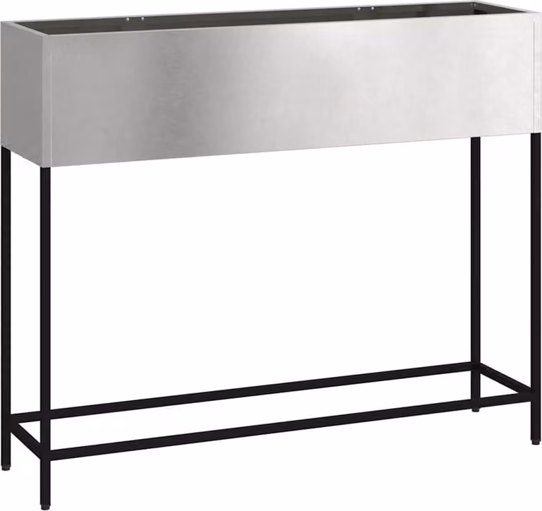 Jardinera elevada Syfax de acero inoxidable color plateado An/P/Al: 100 x 26 x 82 cm