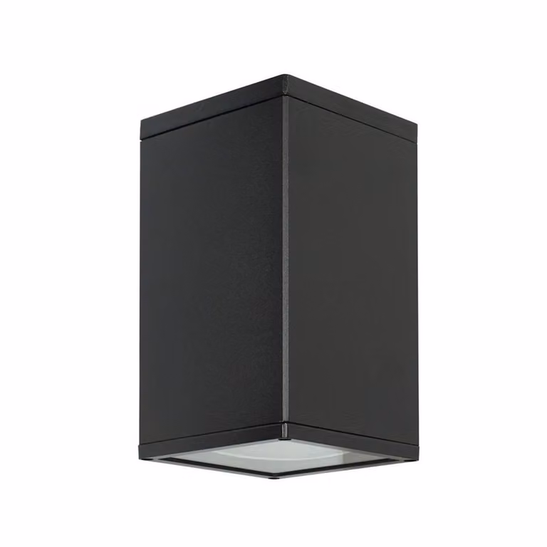Lámpara de techo y foco exterior SU-MA 8003 BL en color negro con cristal transparente, protección IP54, compatible con bombilla E27, An/P/Al: 21 x 12 cm