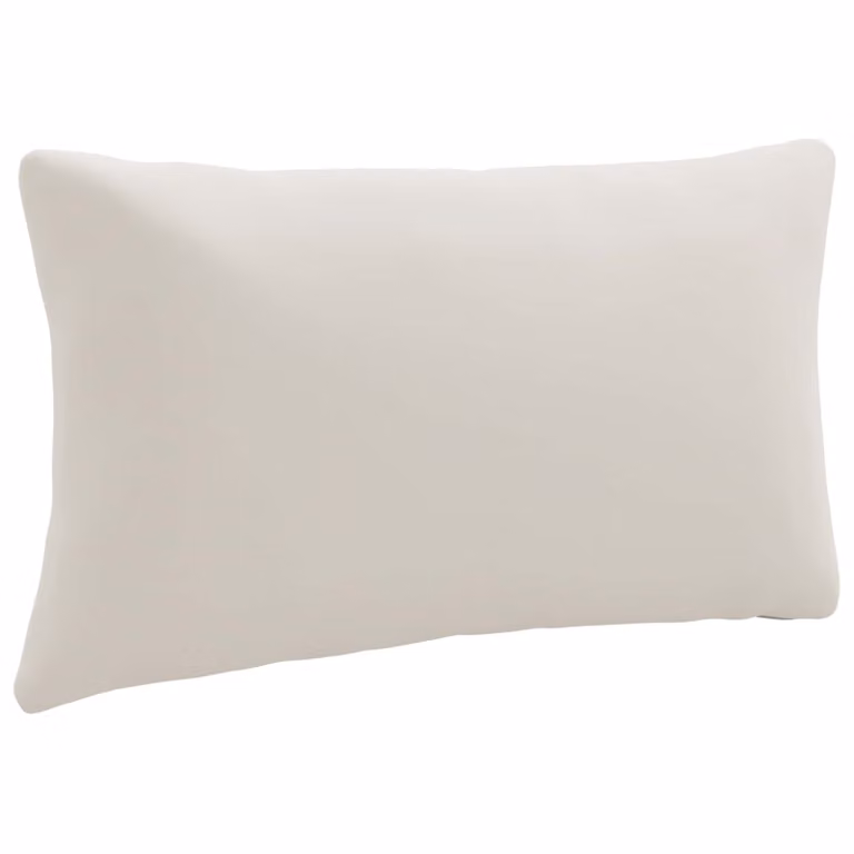 Cojín de respaldo rectangular PUTTEN de vidaXL en color blanco, fabricado en 100% poliéster, An/P/Al: 70 x 40 x 15 cm