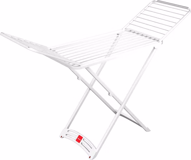 Tendedero plegable Vileda Solar de resina blanca con 20 metros de capacidad, An/P/Al: 182 x 55 x 4,8 cm