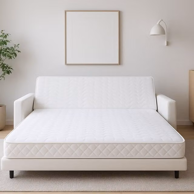 Colchón LITERIE JULIEN Blanco de 10 cm con espuma reflex y funda impermeable An/P: 120 x 190 cm