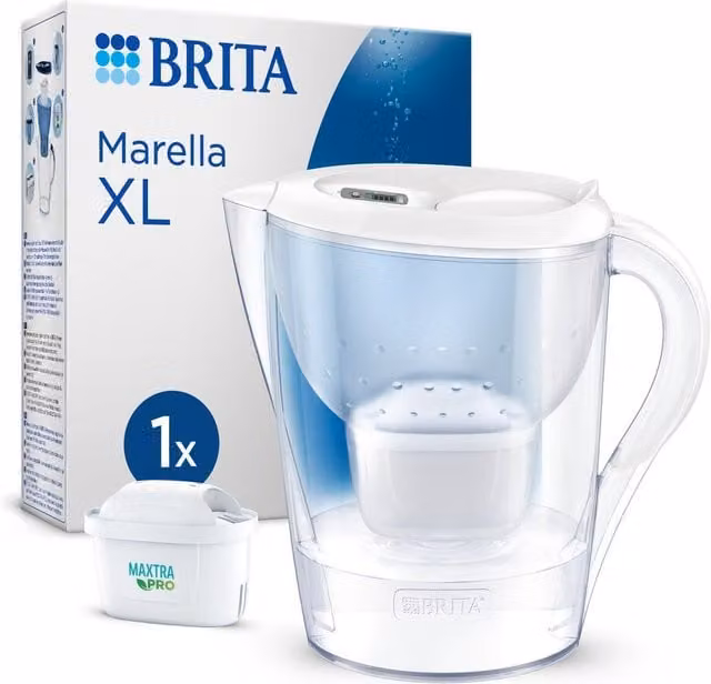Jarra filtrante Brita Marella blanca de 3,5 l con filtro Maxtra Pro All-in-1