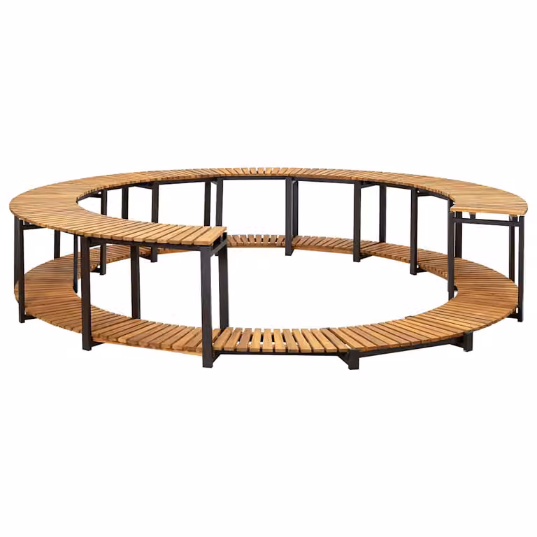 Borde de bañera de hidromasaje vidaXL de madera maciza de acacia color marrón An/P: 273 x 53 cm