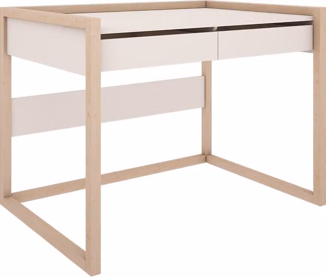 Escritorio Romy de Wood Luck con 2 cajones en color blanco An/P/Al: 107 x 73,5 x 78,5 cm