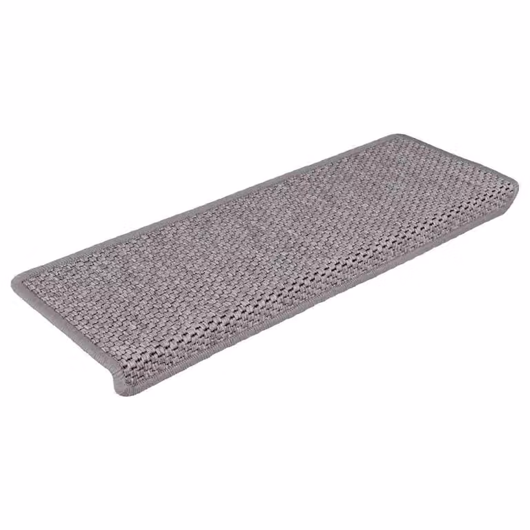 Set de 30 alfombras autoadhesivas para escalera vidaXL de sisal, antideslizantes y absorbentes de sonido, color gris plateado, An/P/Al: 65 x 40 x 4 cm
