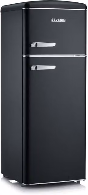 Nevera y congelador independiente Severin RKG 8932 de 206 l en color negro, An/P/Al: 55 x 60 x 162 cm