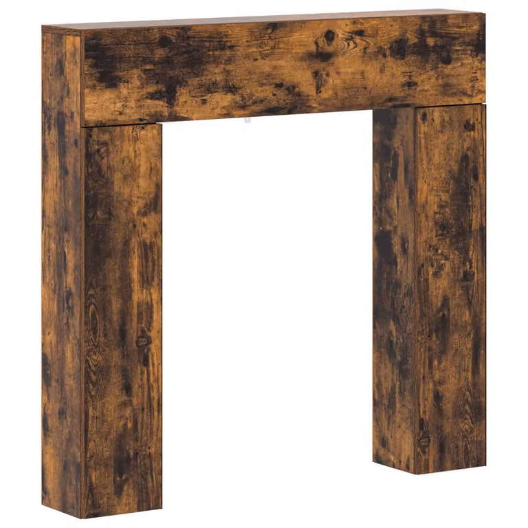 Marco de chimenea vidaXL en madera color marrón, estilo moderno, An/P/Al: 102 x 18 x 100,5 cm