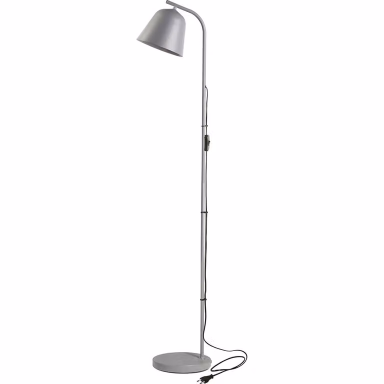 Lámpara de pie Rabalux Malia de estilo industrial en color gris con casquillo E27 y altura de 135 cm