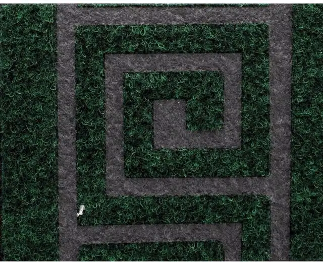 Alfombra Inca de IDROWEB en color verde con diseño geométrico, An/P/Al: 67 cm