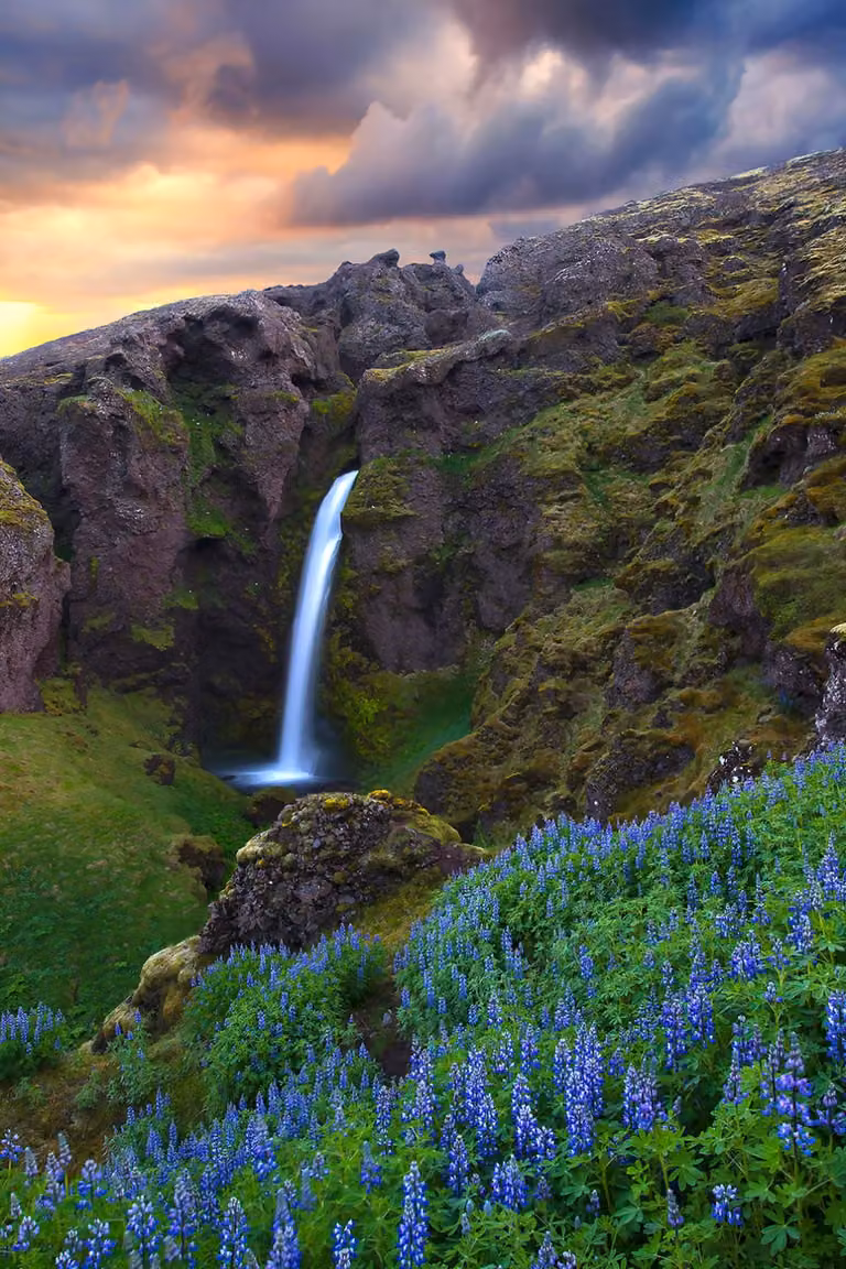 Hexoa Cuadro de Viaje de Islandia con Impresión sobre Lienzo en Color Verde, An/Al: 40 x 60 cm