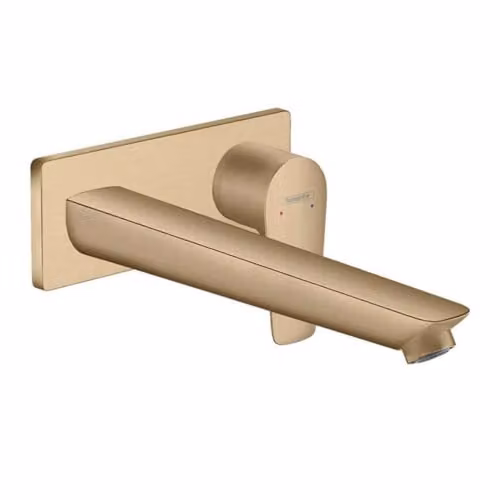 Grifo monomando de lavabo empotrado Hansgrohe Talis E en bronce cepillado con caño de 22,5 cm