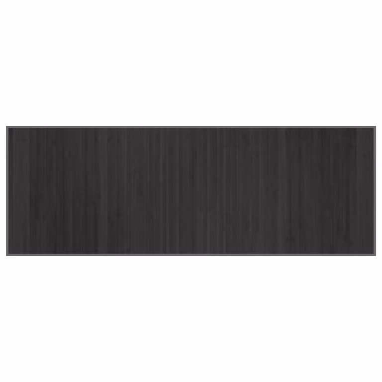 Alfombra rectangular de bambú vidaXL gris con antideslizante, An/P: 70 x 200 cm