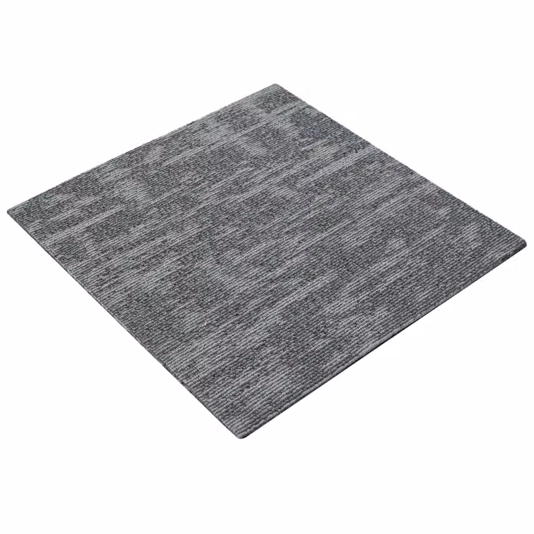 Set de 20 azulejos de alfombra modernos vidaXL en color gris, fabricados en polipropileno con pelo en bucle, An/P: 50 x 50 cm