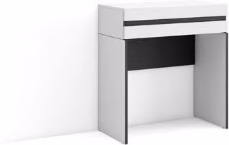 Tocador moderno Skraut Home de madera en acabado mate para dormitorio o pasillo, An/P/Al: 76,7 x 34,6 x 75 cm, disponible en blanco o negro