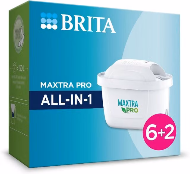 Jarra filtrante Brita Maxtra Pro con 6 más 2 filtros, color blanco
